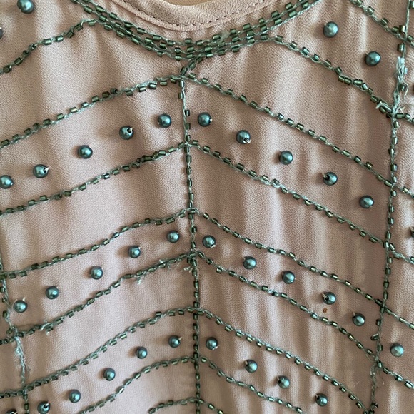 Fab’rik Women’s Mauve / Pink Embellished Beaded Sleeveless Tank Top Size Large - Picture 4 of 9